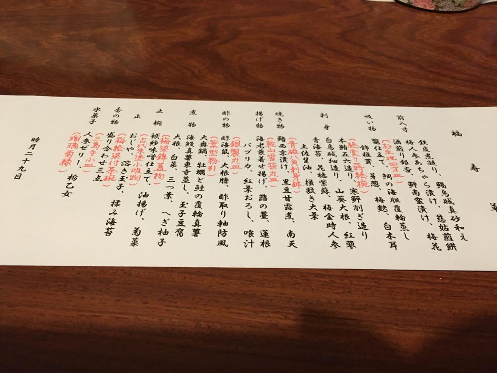 昨日のお献立